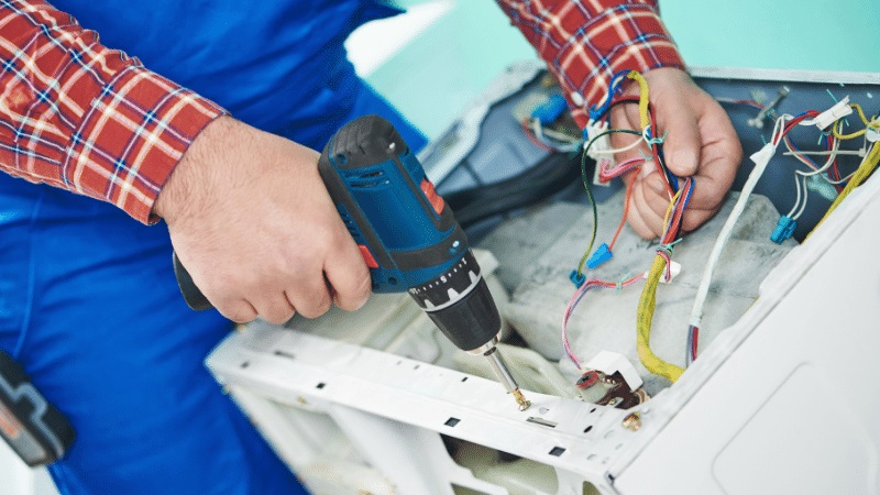Sincan Dominox Dominox çamaşır makinesi kart tamiri – Su almama arızası orijinal parça ile giderildi. - Teknik servis örneği
